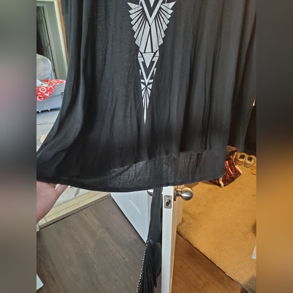 SOLD - Lauren Moshi Eye Print Oversized Long Sleeve Top - Picture 4 of 7